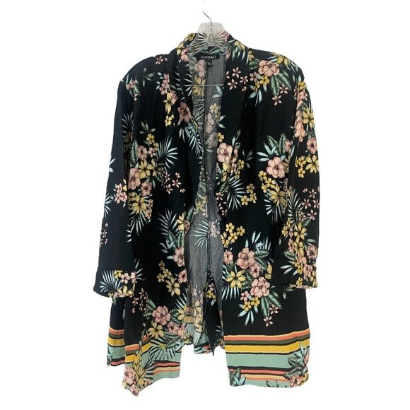 Roz & Ali Tops - Roz & Ali Women's Floral Open Top